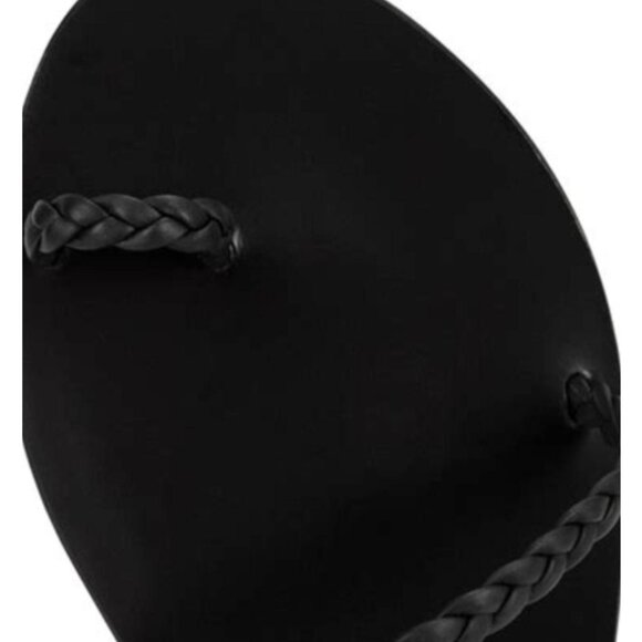 Ancient Greek Sandals Eleftheria Black Braided Leather Size 7 | Minimalist Black - Picture 7 of 11